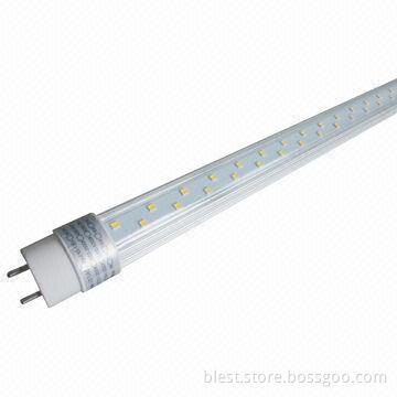 T8 LED Tubes with 18W power and 120 2835 LEDs, Clear Cover, CE-/RoHS-approved, 3 Years Warranty